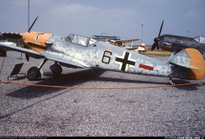 Restored BF-109E in Germany, no Swastika